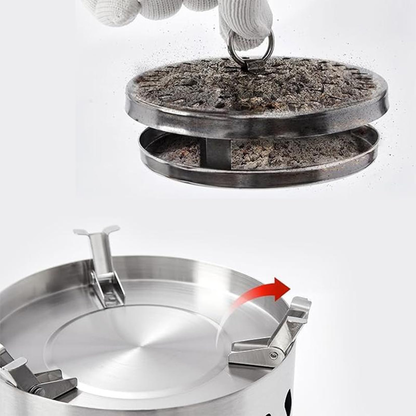 Mini Braciere Senza Fumo Braciere Piccolo Fornello Da Campeggio Per Esterni In Acciaio Inossidabile Braciere Portatile Per Legna (14 cm ⊘* 20 cm H)