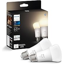 Philips Hue Smart 60W A19 LED Bulb - Soft Warm White Light - 2 Pack - 800LM - E26 - Indoor - Control with Hue App - Works with Alexa, Google Assistant and Apple Homekit