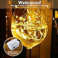 Vista 5 de AIKEI Paquete de 12 luces LED de hadas que funcionan con pilas, guirnaldas de luces impermeables de 7 pies, 20 luces LED de luciérnagas estrelladas
