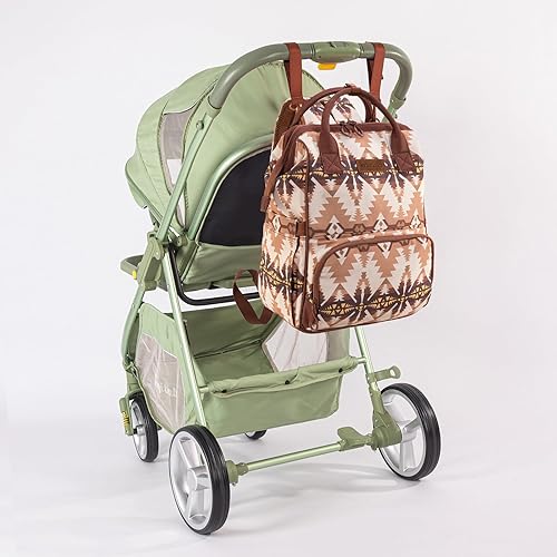 Miniatura 7 de Montana West Wrangler Callie - Mochila para pañales con correas para cochecito Southwestern, bolsa de viaje multifunción para bebé WG2210-9110TN