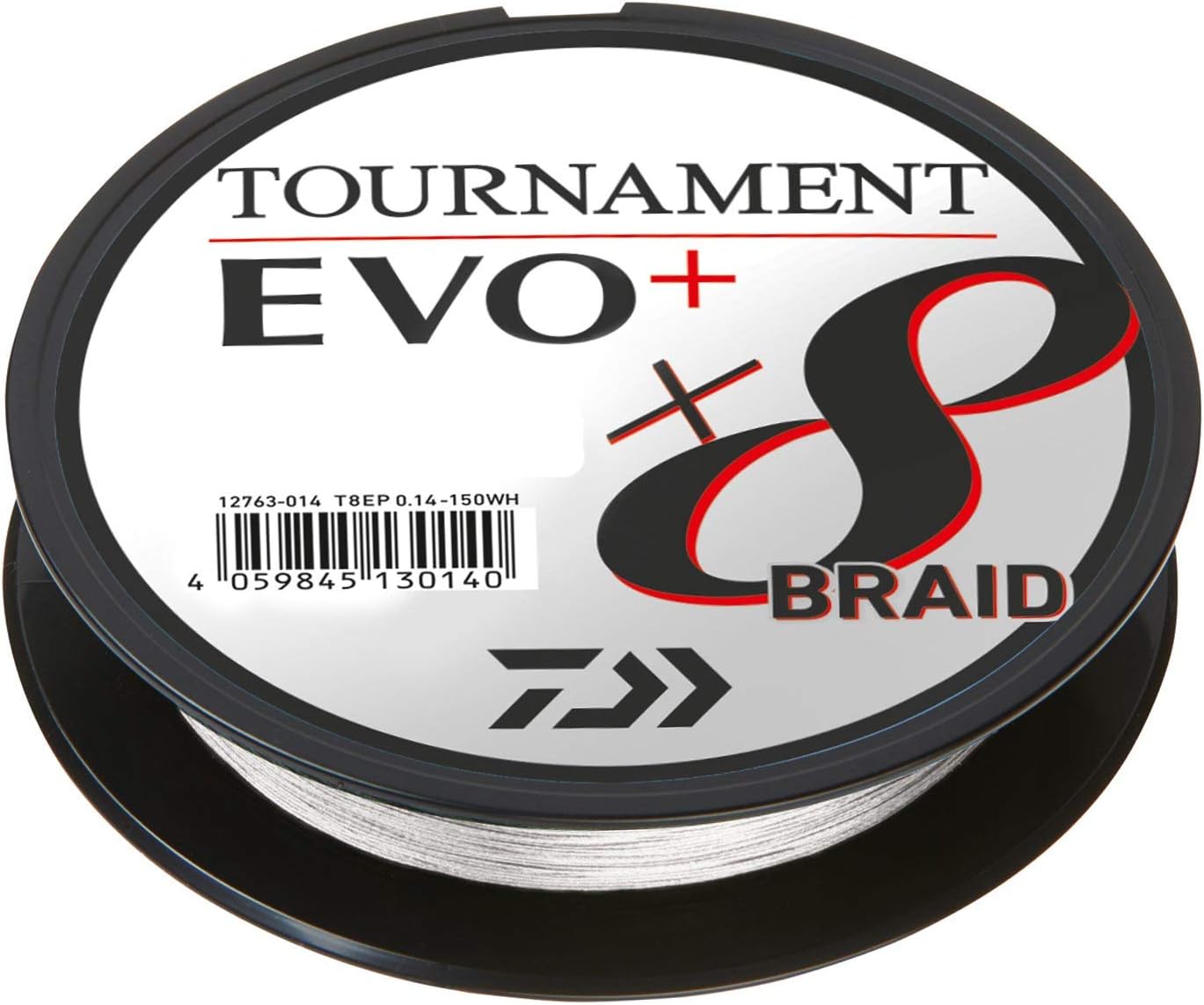 Daiwa Tournament x8 Braid EVO+, 135 m White, Braided Fishing Line
