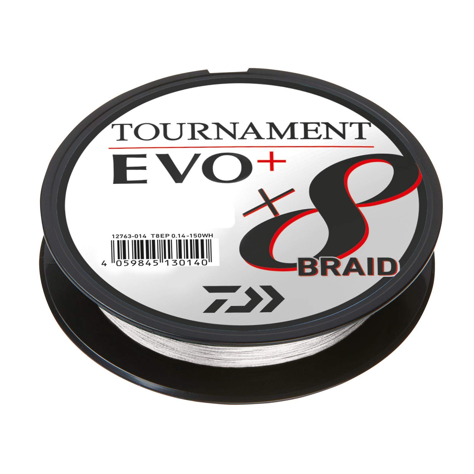 Daiwa Tournament X8 Braid EVO+, 135m Bianco, Filo da Pesca Trecciato, 12763-016