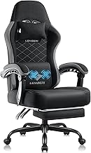 LEMBERI Gaming Chair, Fabric Big and Tall Video Game Chairs for Adults with Footrest,Racing Style Ergonomic Computer Gamer Chair with Headrest and Lumbar Support (Gray)