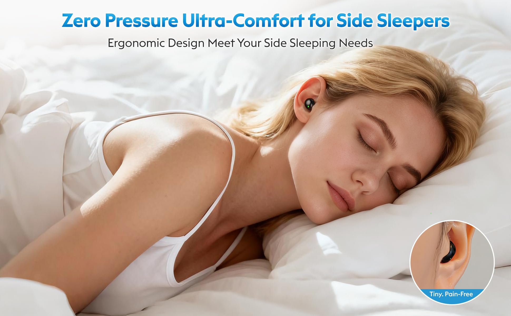 Mini Sleep Earbuds Bluetooth 6.0 Invisible Small Ear Buds for Side Sleepers view 4
