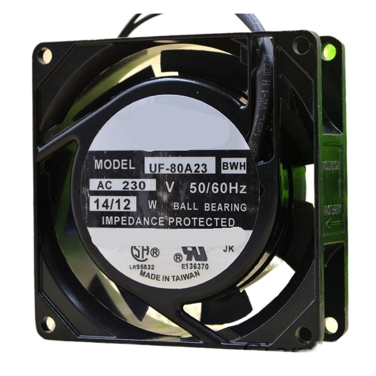 LZIKKGKI UF-80A23BWH AC230V 50/60Hz 14/12W Two Pins 80 * 80 * 38MM Cooling Fan