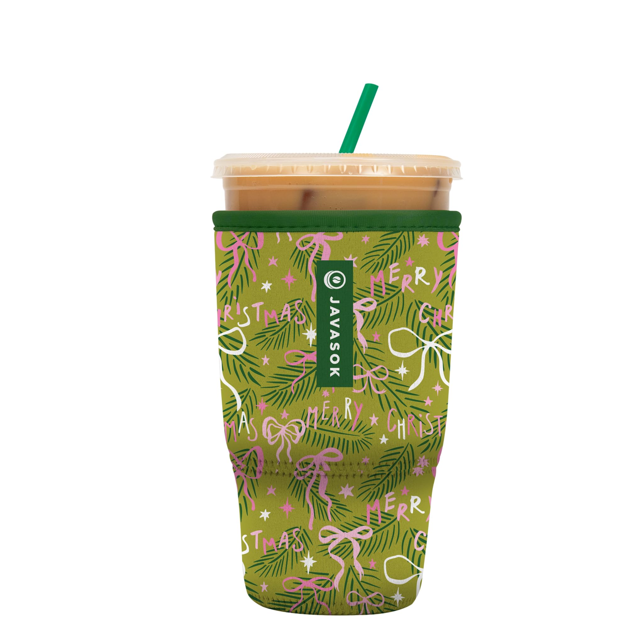 Sok It JavaSok Iced Coffee &amp; Cold Soda Insulated Neoprene Cup Sleeve (Tied with Cheer, Large: 30-32oz)
