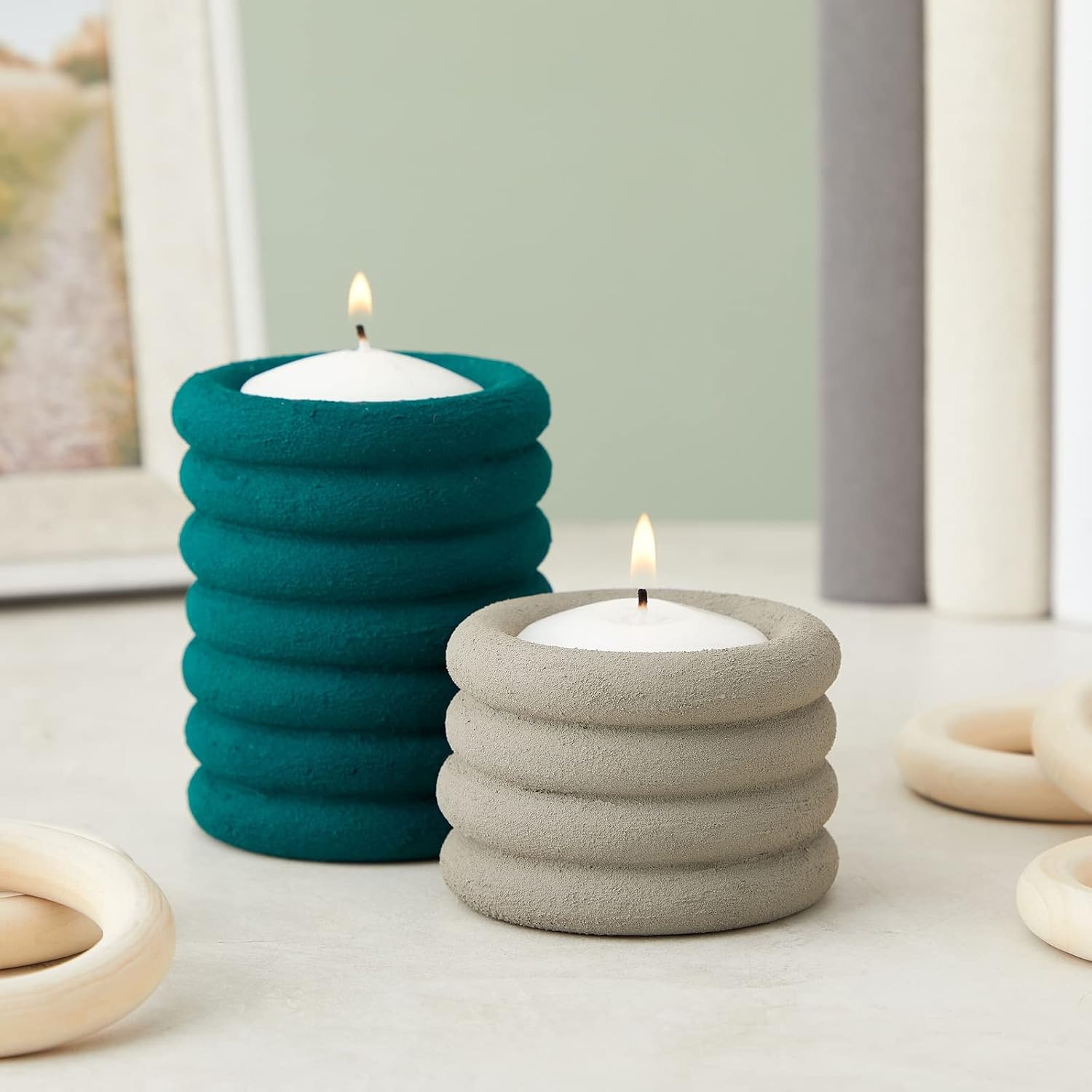 Wooden Rings for Crafts, Macrame, Crochet, Jewelry Making, Natural Unfinished 3 Inch Wood Rings (75mm, 30 Pack) - Image 5