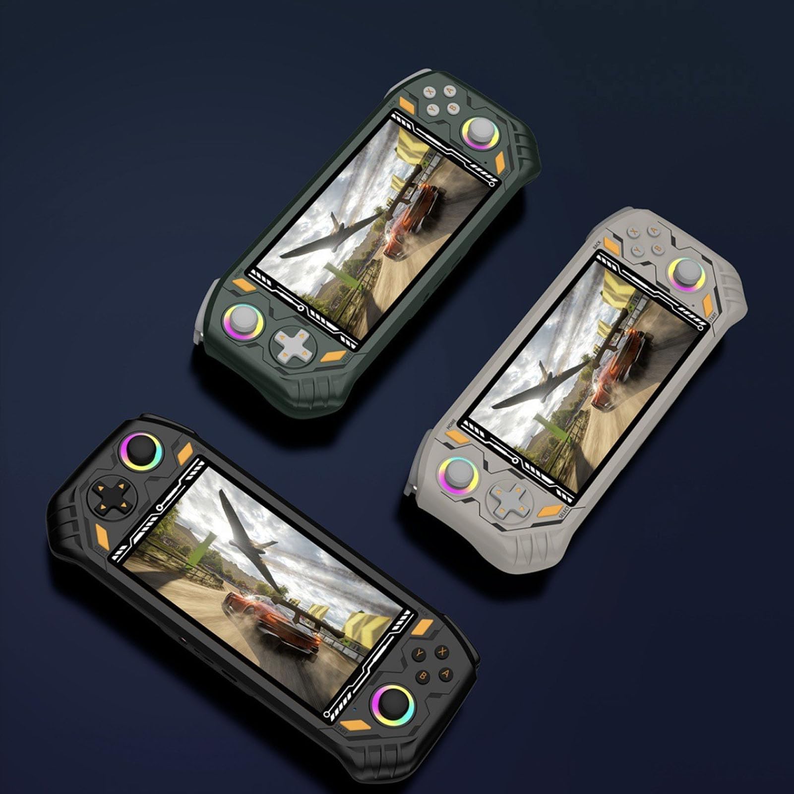 Cuifati Handheld-Spielekonsole, Tragbarer Gaming-Player mit 5,5-Zoll-Bildschirm, RK3562 Quad-Core-Chip und HD-Multimedia-Schnittstelle, für Gaming-Enthusiasten (Beige)
