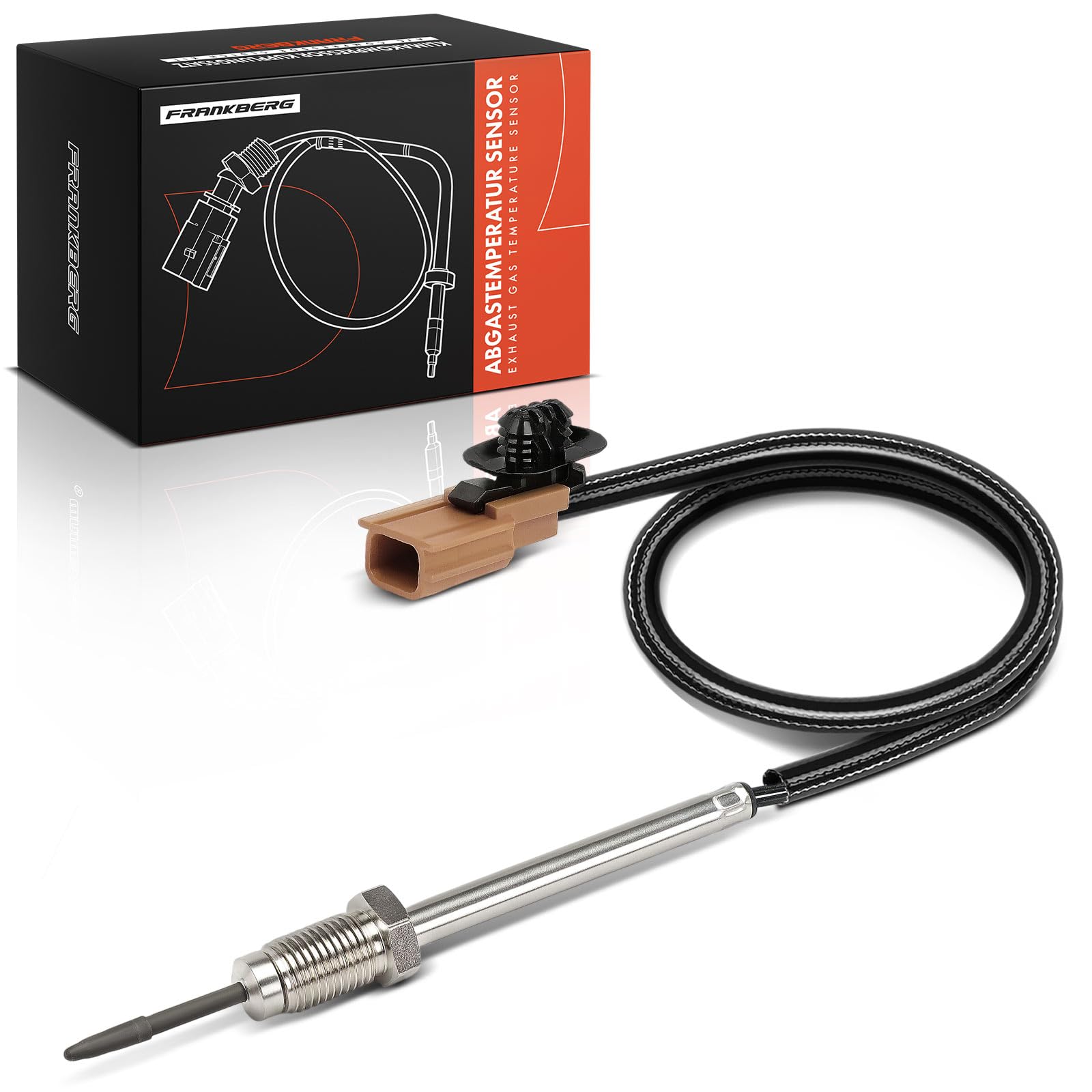 Frankberg Sensore temperatura gas di scarico 2-Poli Compatibile con Kangoo/Grand Kangoo KW0/1 Clio III Grandtour KR0/1 Clio III BR0/1 CR0/1 Megan.e II Berlina LM0/1 Modus/Grand Modus F/JP0 2263000Q1J
