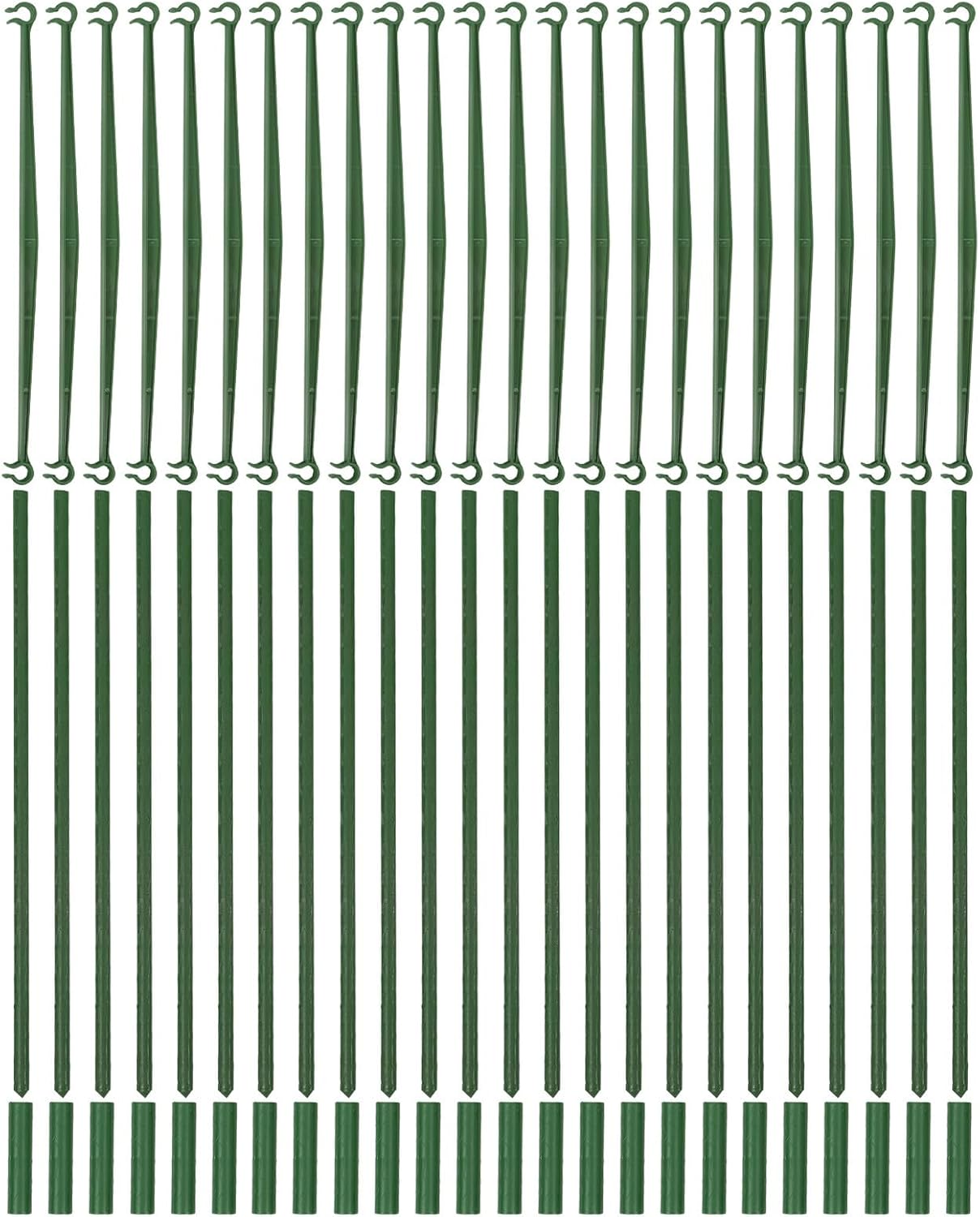 3 Sets Multi-use Tomato Plant Trellis with 27 Rods and 18 Connectors Metal Climbing Plant Support for Garden and Indoor