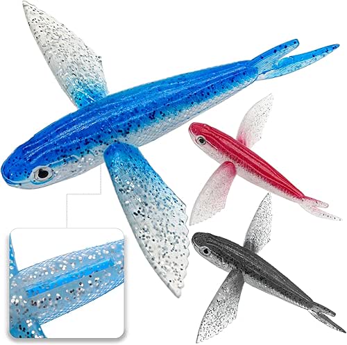 3pcs 6.7inches Flying Fish Lure Fishing Soft Lures Baits Set