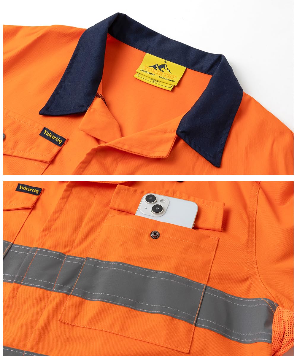Męski odblaskowy kombinezon oddychający kombinezon mechaniczny długi rękaw kombinezon roboczy Hi Vis kombinezony