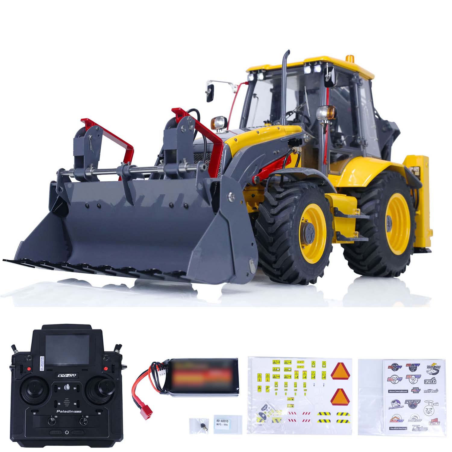 Lesu 1/14 Metal Hydraulic Rc Backhoe Loader Aoue Bl71 2 in 1 Electric Excavator