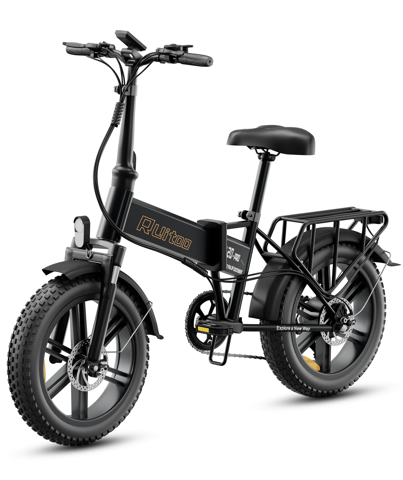 E20 Pro Vélo Électrique – Pliable, Batterie 48 V 13 Ah, Autonomie de 45 à 80 km, Pneus Larges 20"×4.0", Étanchéité IPX5, Écran LCD — Idéal pour la Ville et Le Tout-Terrain