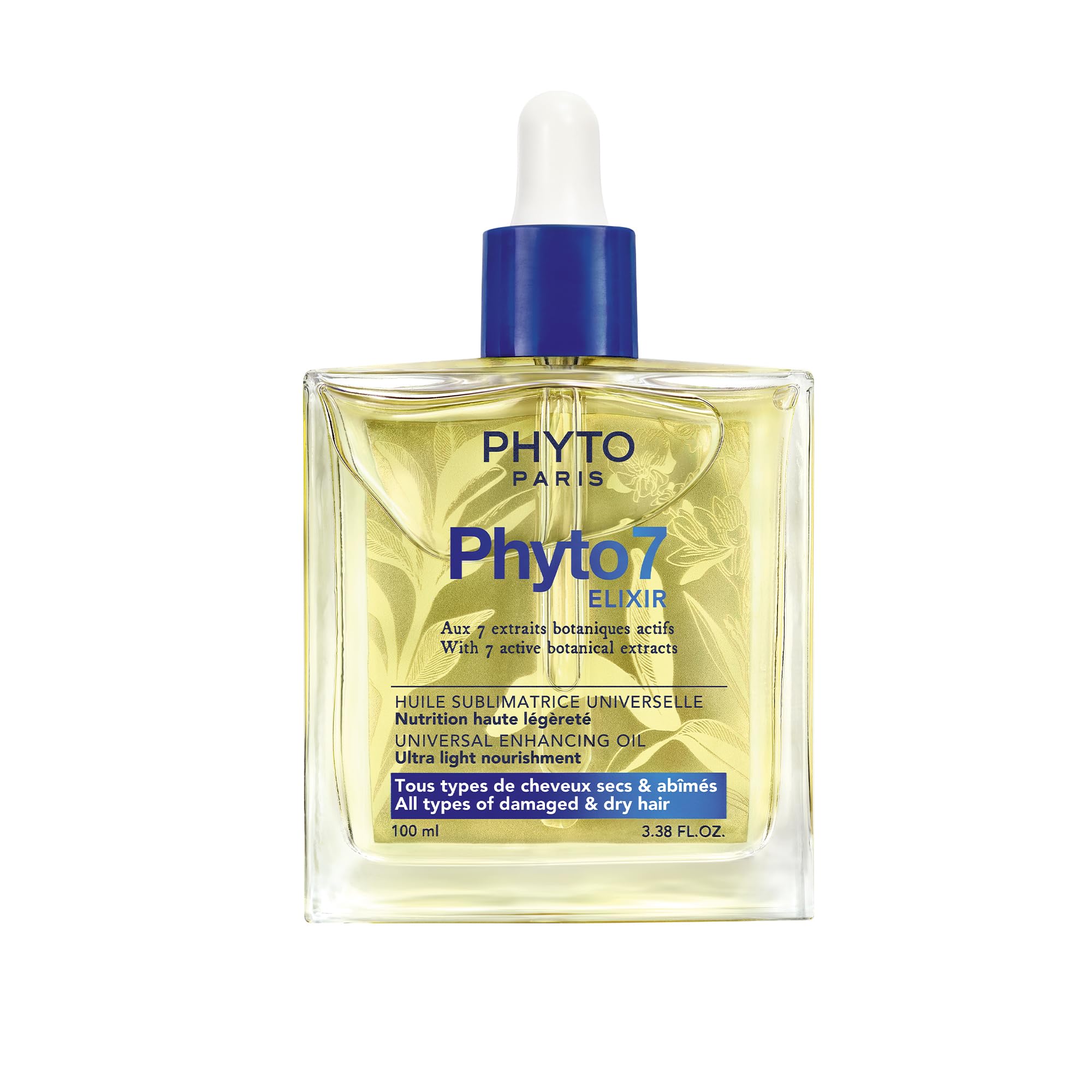 Phyto Paris - Phyto 7 - Uniwersalny olejek sublimacyjny 100 ml - Olejek do włosów cienkich i bardzo suchych - Wielofunkcyjna pielęgnacja: odżywianie, stylizacja, wykończenie - 99% naturalnych