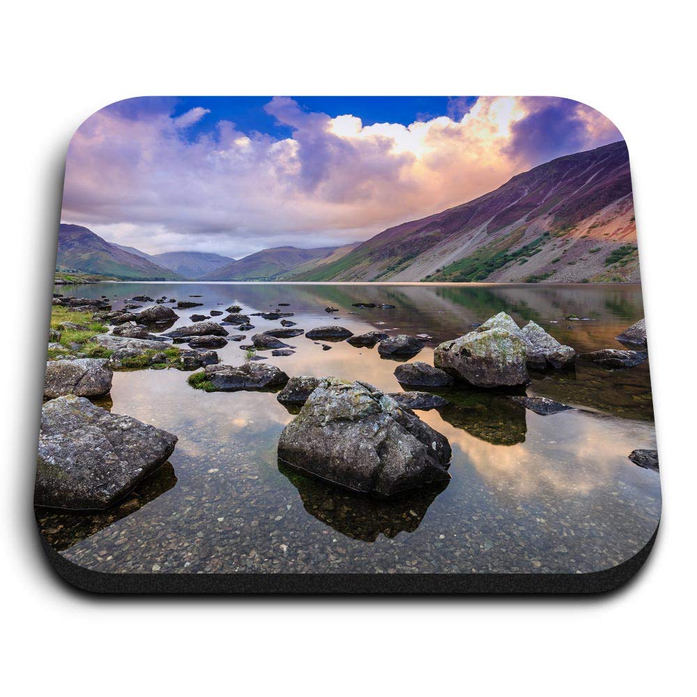 1 x Square MDF Fridge Magnet - Tranquil River Valley Lake District 14310