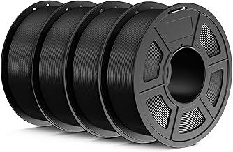JAYO Filament PLA 1,75 mm 4,4 kg, PLA pour imprimante 3D, 1,1 kg par bobine, 4 bobines, multicolore pour la plupart des imprimantes 3D FDM (noir)