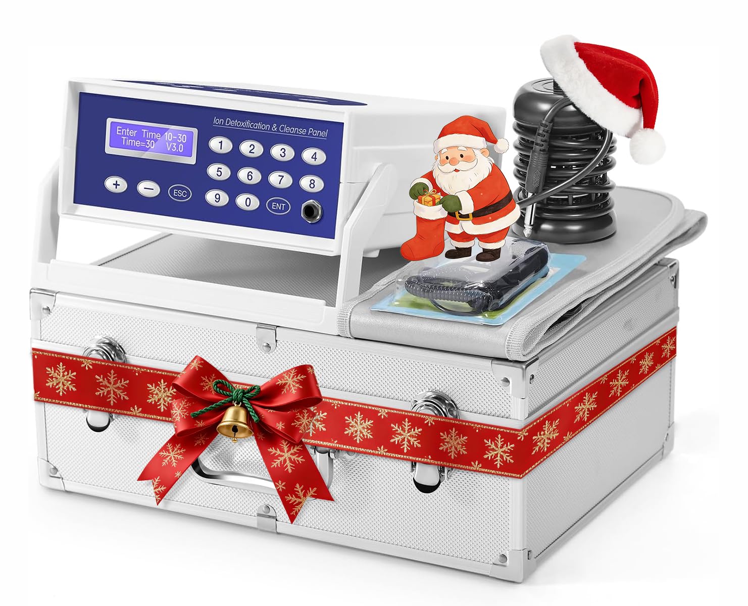 Ionic Detox Foot Bath Machine, Foot Detox Machine Ionic Detox Foot SPA System with Wrist Strap, Far Infrared Waistbelt and Array As Holiday Gift