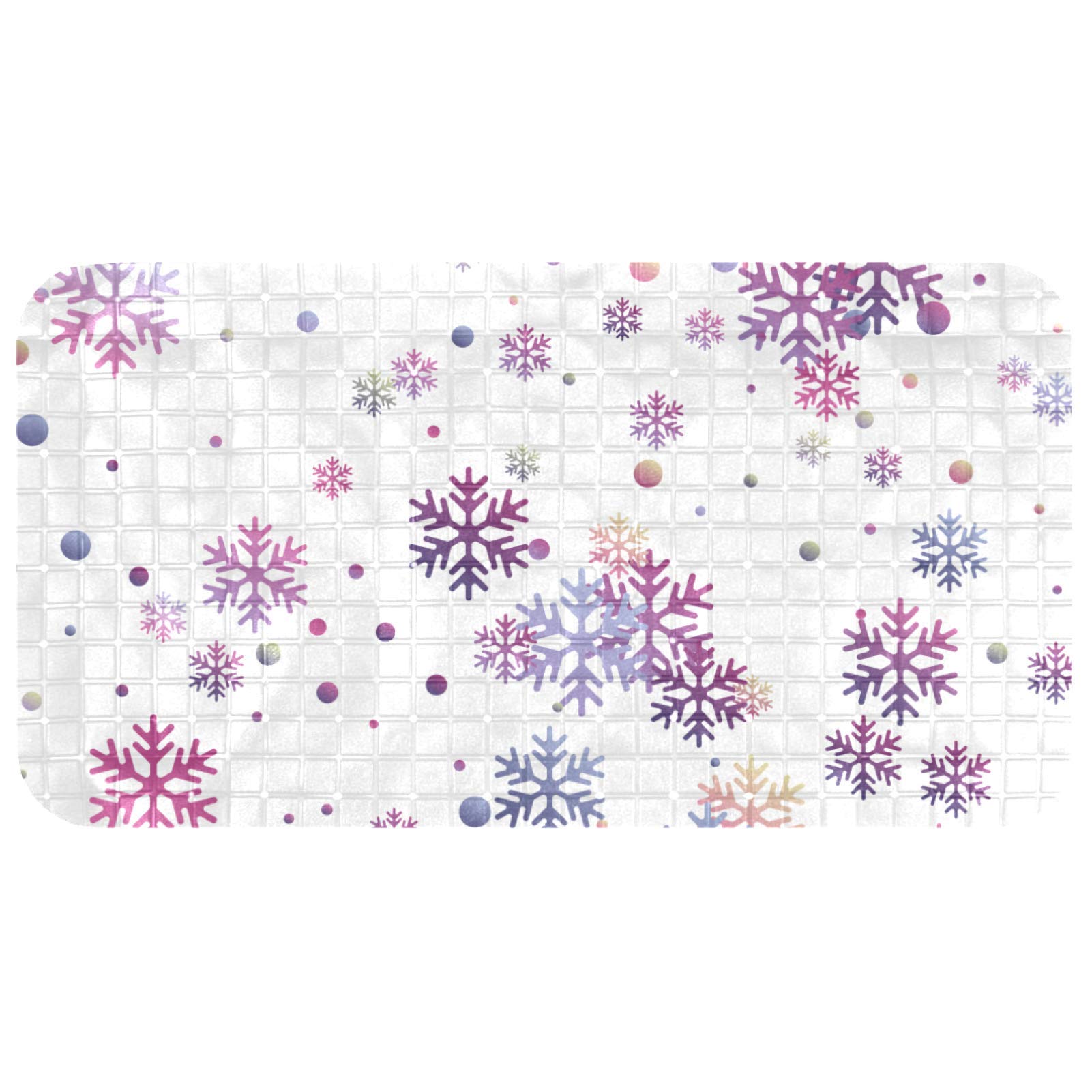 Tapis de salle de bain 68,3 x 37,3 cm antidérapant à motifs Bennigiry
