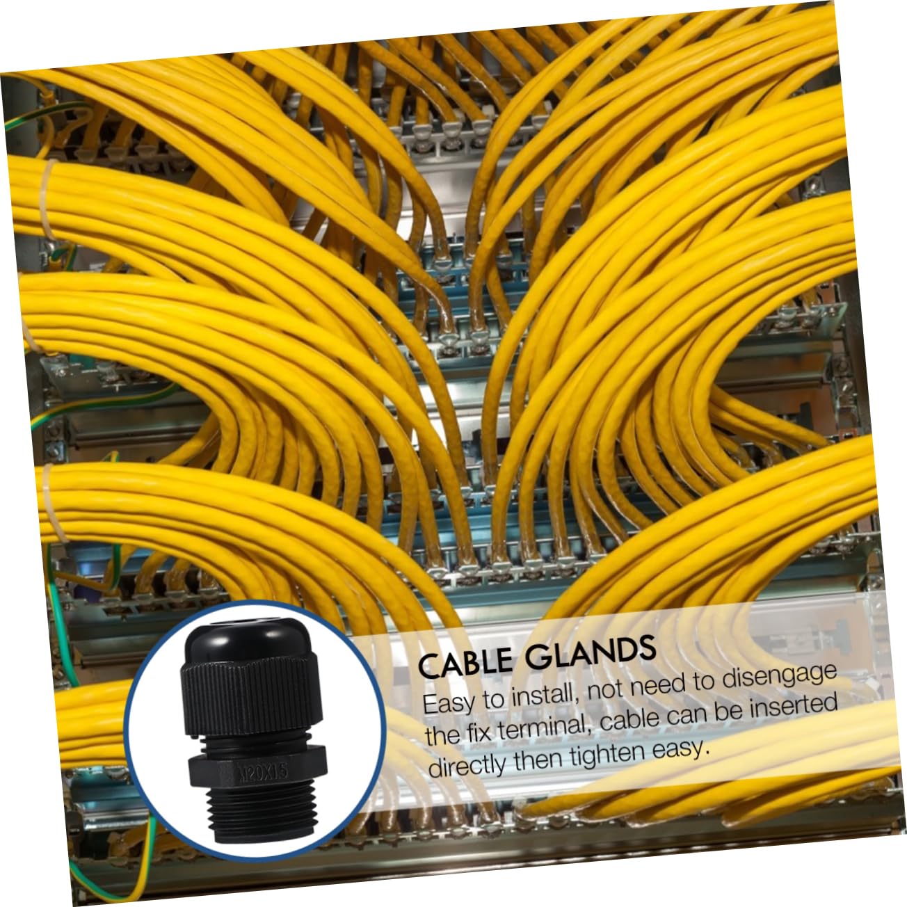 IWOWHERO Nylon Cable Gland Joint 50pcs Waterproof Cable Gland Connector Cable Glands Secure Assembly and Tight Fit