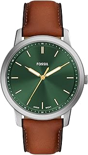 Fossil Men's Leather Three-Hand Watch