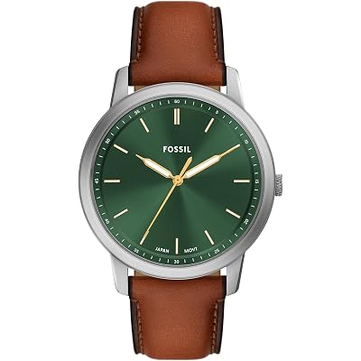 Fossil Men's Minimalist Quartz Stainless Steel Three-Hand Watch for Men