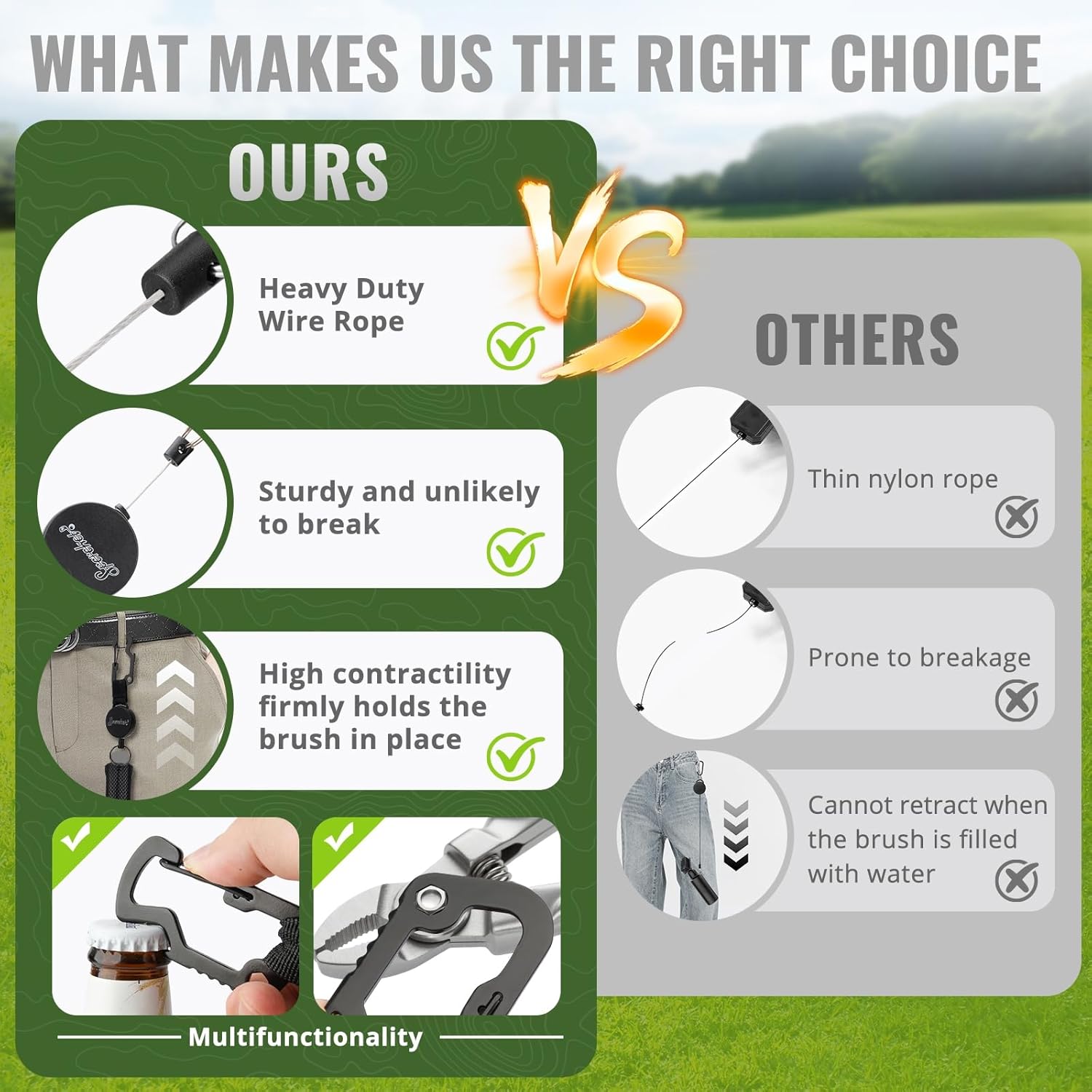 Pro 3rd Gen Golf Club Spray Cleaner Brush, Adopts a Leak Proof Design, Equipped with a Multi Functional Telescopic Clamp and a Press Type Water Bottle, Premium Golf Accessories for Men - Image 4