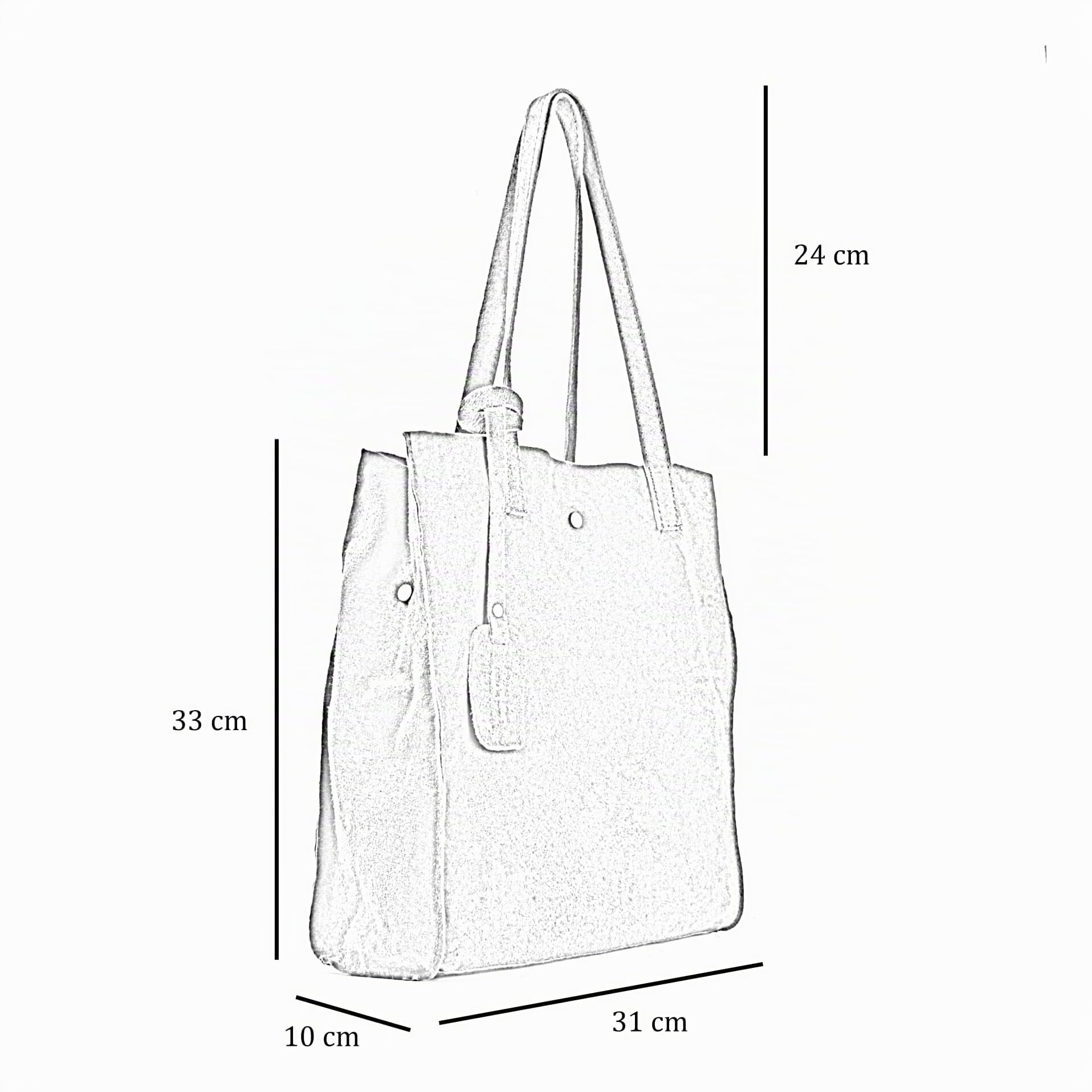 1990s Bolso shopper mujer de piel para personalizar tote grande con neceser dentro regalo mujer