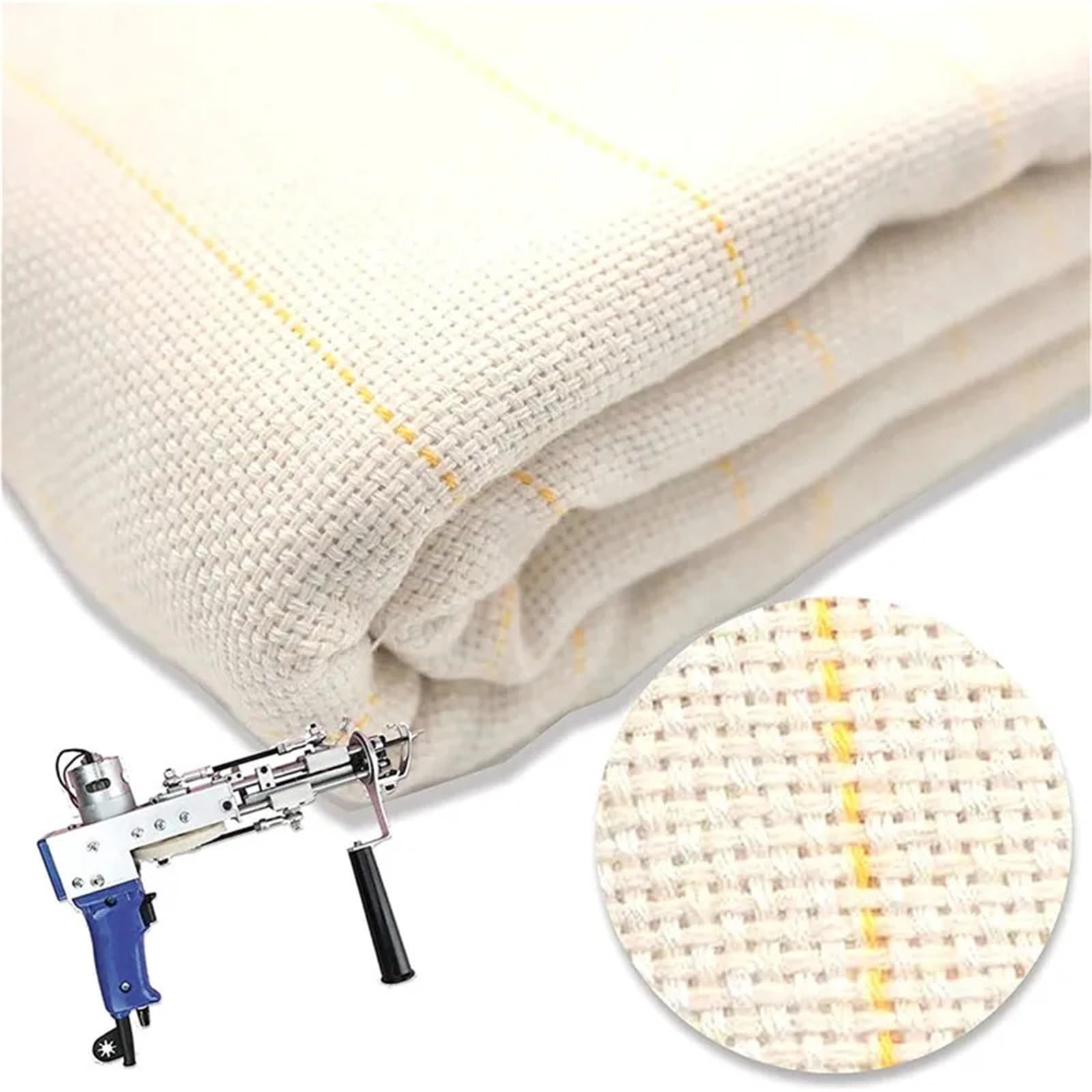 Punch Needle Stoff Punch-Needle-Stoff, 1,5 x 3,0 Meter, mit Tufting-Markierungen, gewebt for die Herstellung von Kleidung, DIY-Teppichen, Wandteppichen und Handarbeiten(1.5Mx3.0M)
