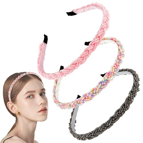 Miniatura 1 de 3 diademas con cuentas para mujer, diademas para el cabello para niñas, accesorios para el cabello para mujeres y niñas, diademas de moda, rosa
