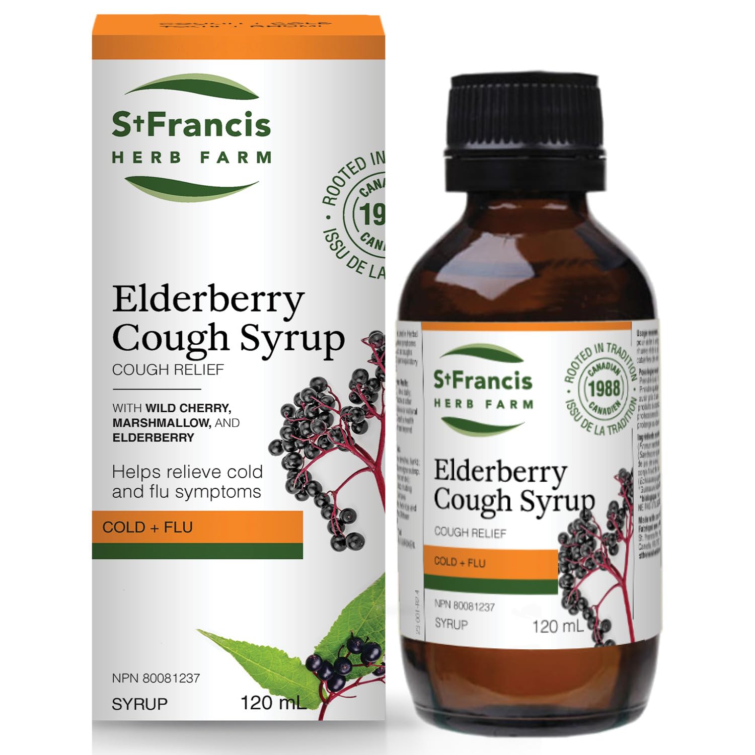 ST FRANCIS HERB FARM Elderberry Cough Syrup (120ml) Cough and