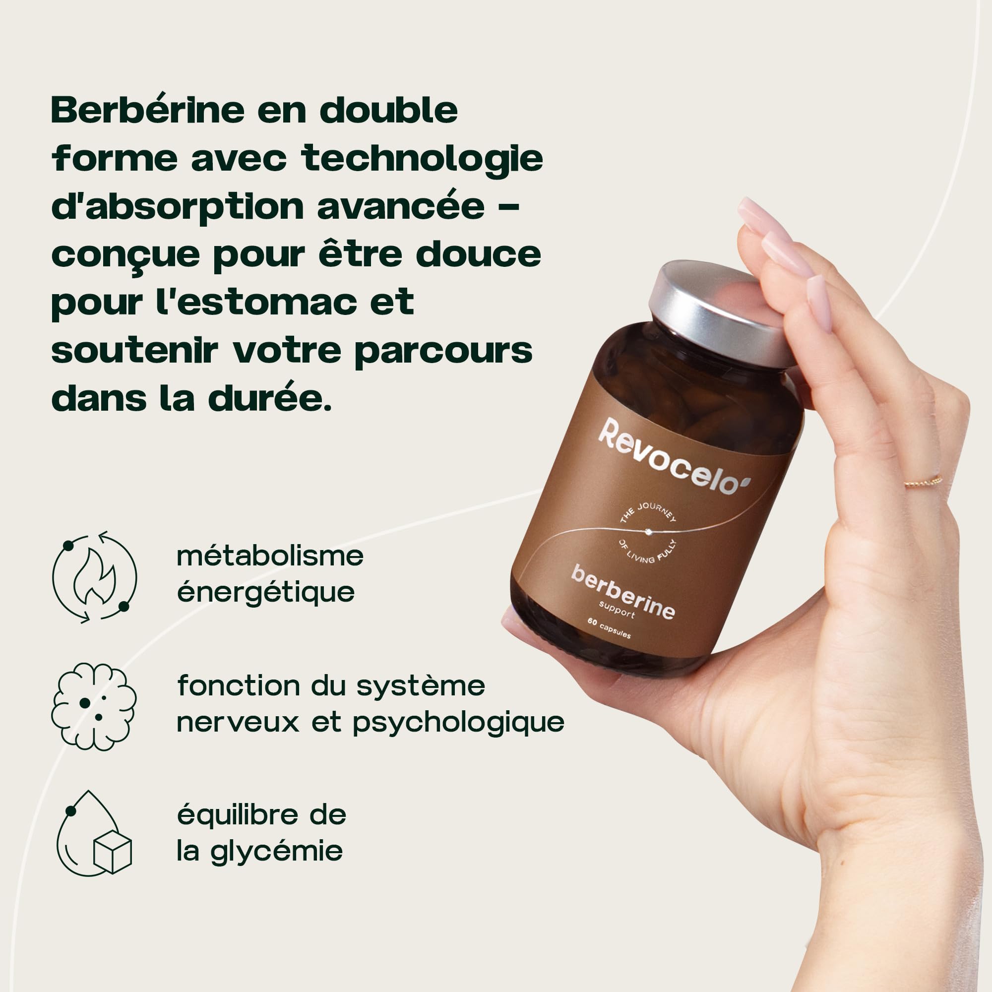 Berbérine Liposomale + Dihydroberbérine Formule | Soutien du Métabolisme avec Chrome et Thiamine, Gélules Résistantes à l’Acidité pour le Confort Digestif, Cure de 2 Mois