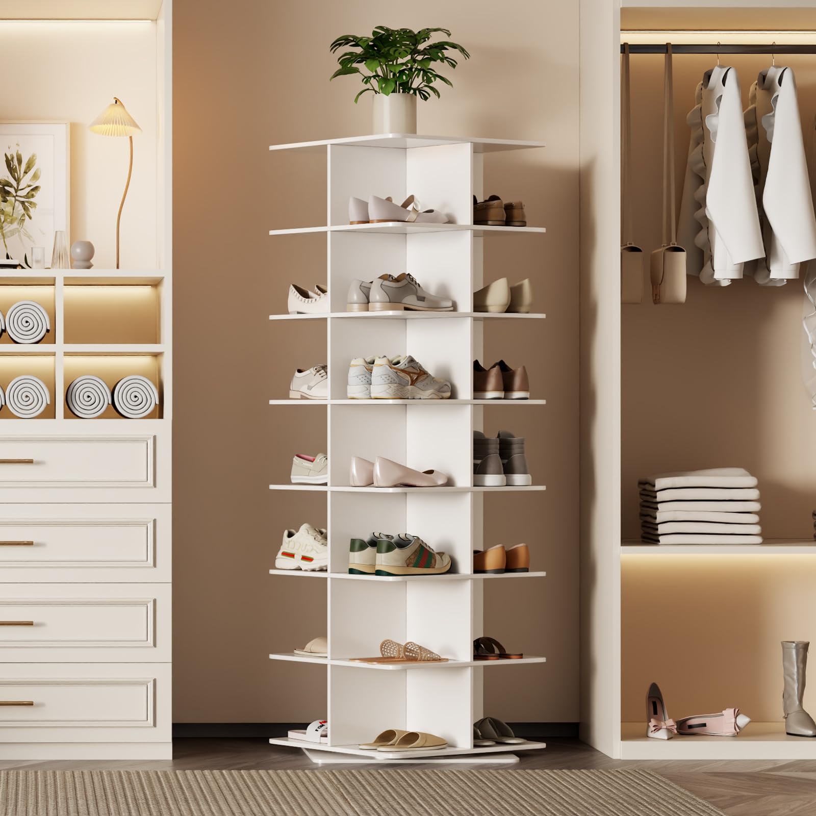 Photo 1 of Yuncraft 7-Tier Rotating Shoe Rack