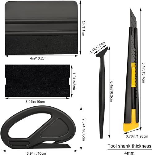 Miniatura 6 de Kit de herramientas de tinte de ventana de automóvil, incluye espátula de fieltro, kit de aplicación de película para ventana, herramientas de