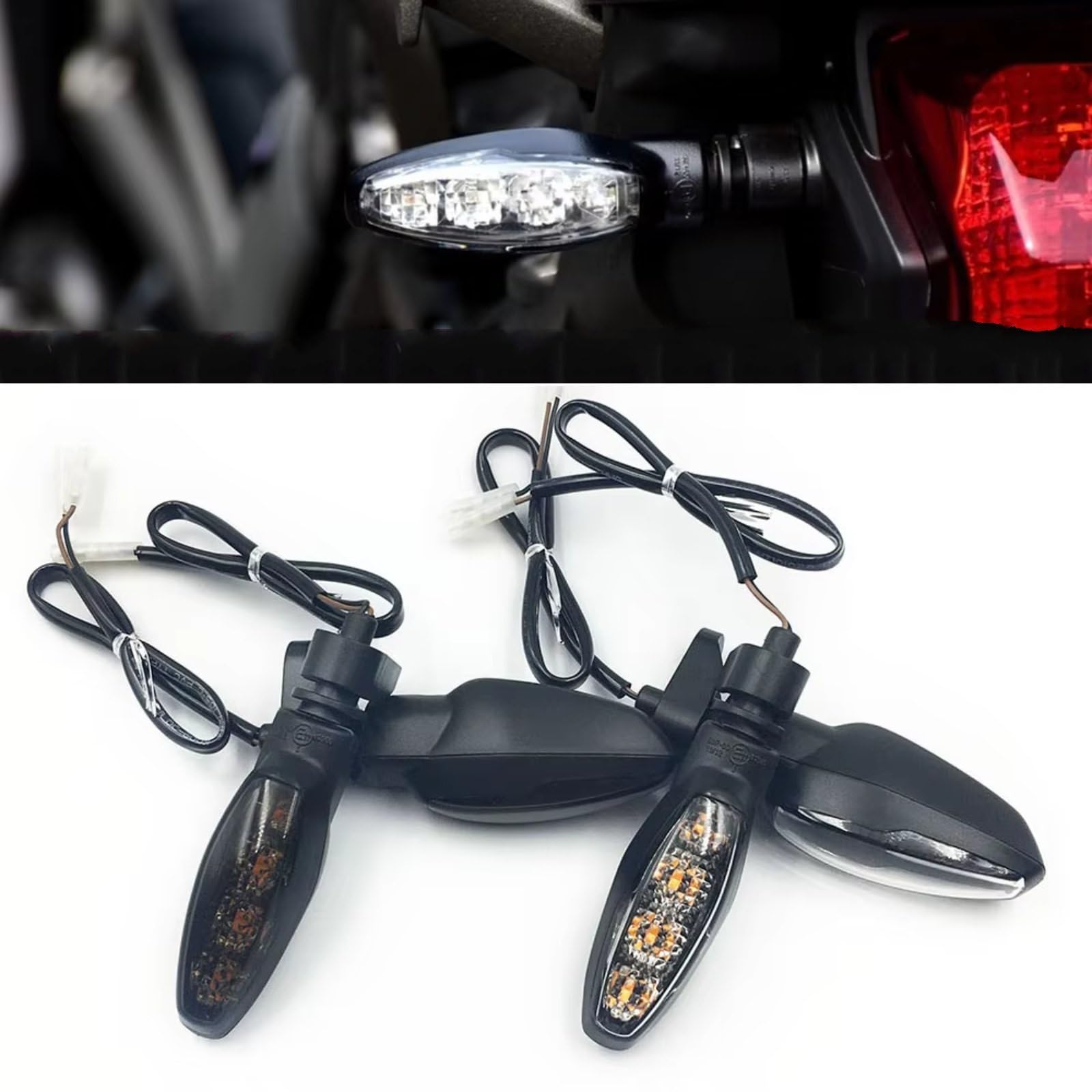 Per Tiger 800 2011-2017 Per Tiger 900 2020-2022 Per Tiger 1050 2006-2012 Per Tiger 1200 2012-2015 Accessori Per Indicatori Di Direzione Per Moto Indicatori Moto(Black,2 pair)