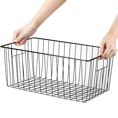 Miniatura 6 de Cestas organizadoras de almacenamiento para congelador de 16 pulgadas de largo x 12 pulgadas de ancho, contenedores divisores verticales de alambre