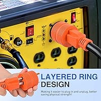 Vista 5 de Nilight Adaptador de Corriente para RV de 30 Amperios a 15 Amperios 110 Voltios Enchufe RV de Servicio Pesado TT-30P a 5-15R Enchufe Macho de 30A a