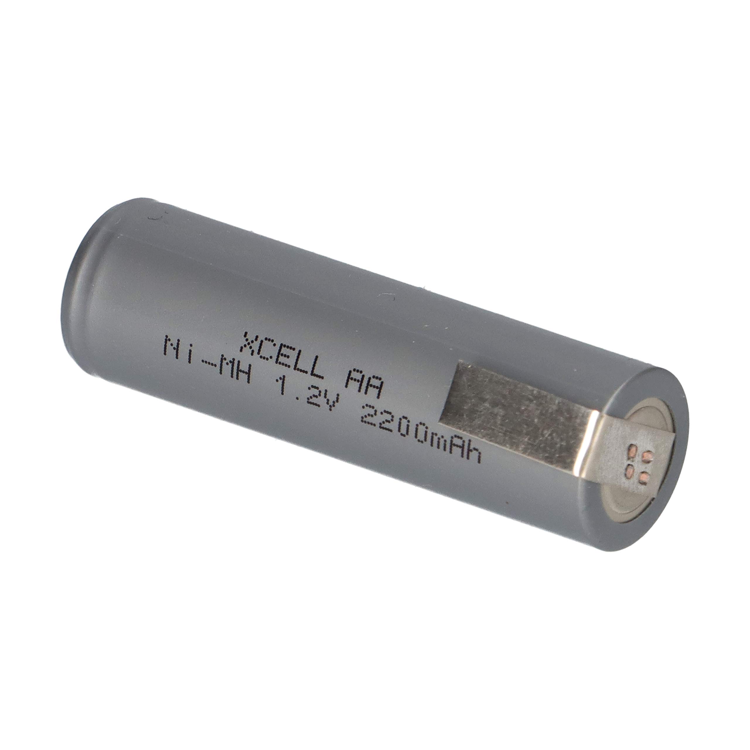 XCell Lot de 20 piles Mignon AA 2200 mAh 1,2 V NiMh avec cosses à souder en Z Flattop à courant élevé – Cellules de marque haute performance de qualité industrielle