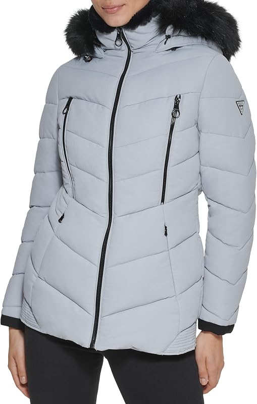 Guess campera acolchada de peso medio para mujer