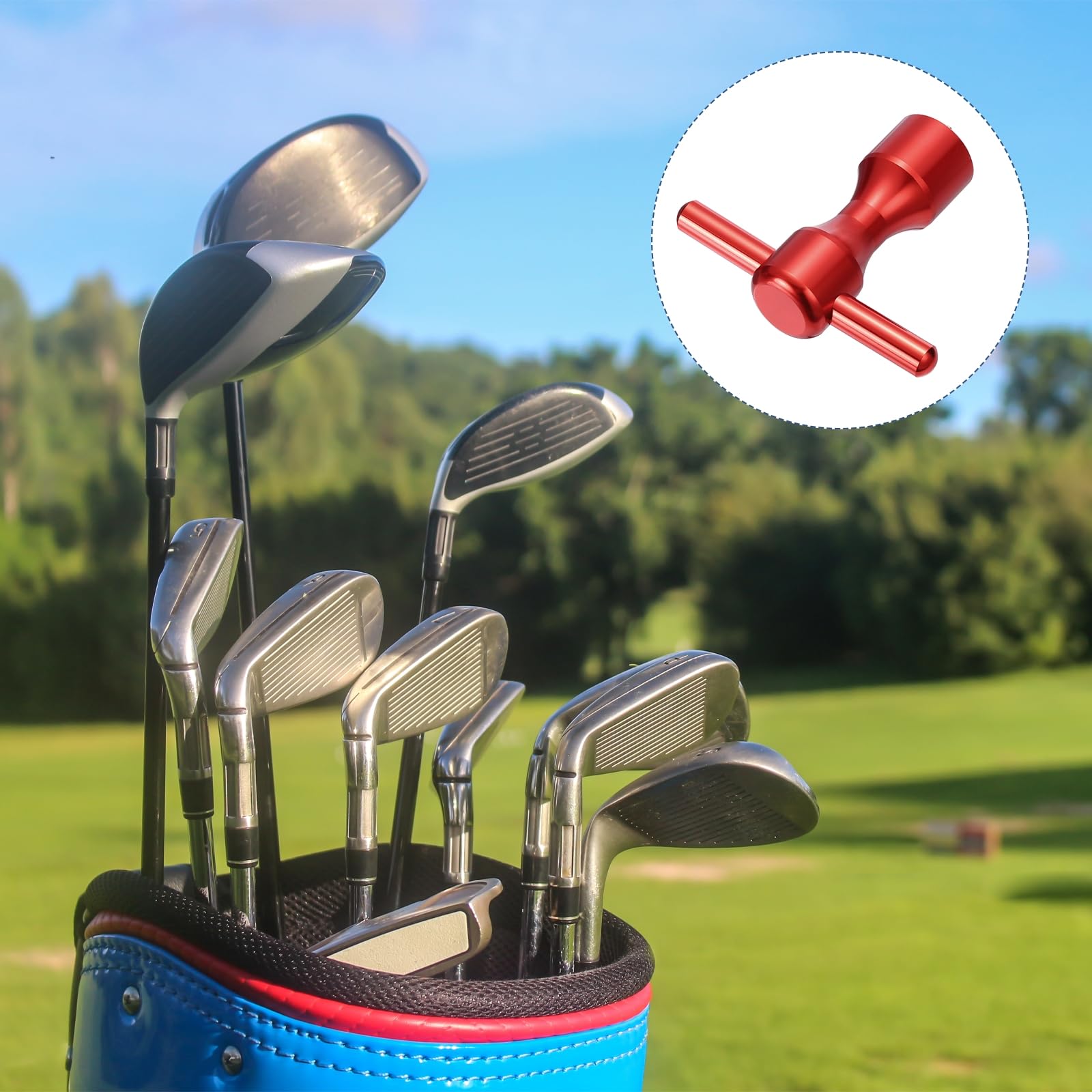 QUARKZMAN Llave De Tornillo De Peso Para Golf De Aleación De Aluminio Con 5 Agujeros Para Pines Llave De Reemplazo De Peso Para Putter Para Studio Select Button Back Putter Rojo