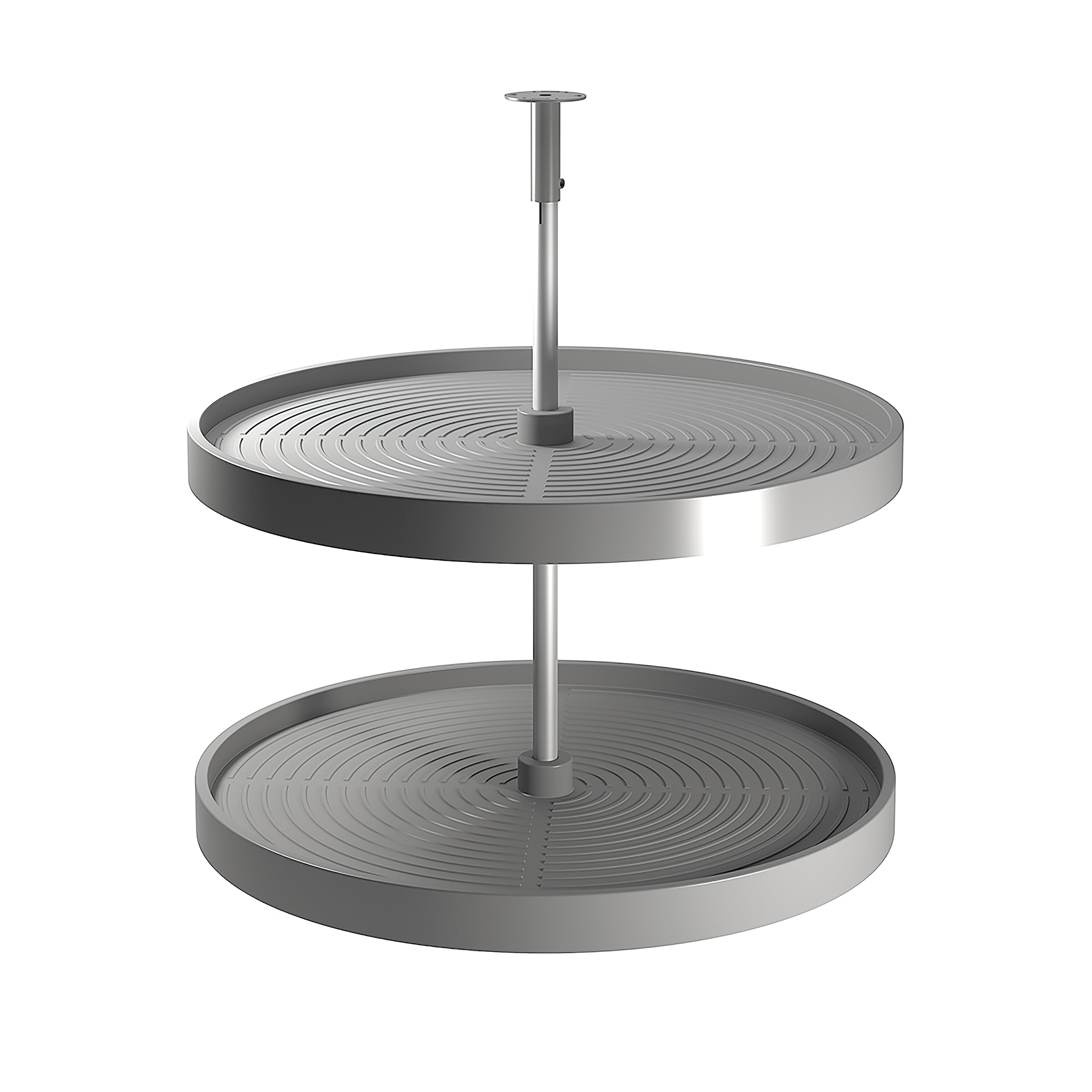 Emuca - Shelvo Circular Tray Set for Kitchen Furniture, 800mm (31,4 inch), Grey Plastic and Aluminium