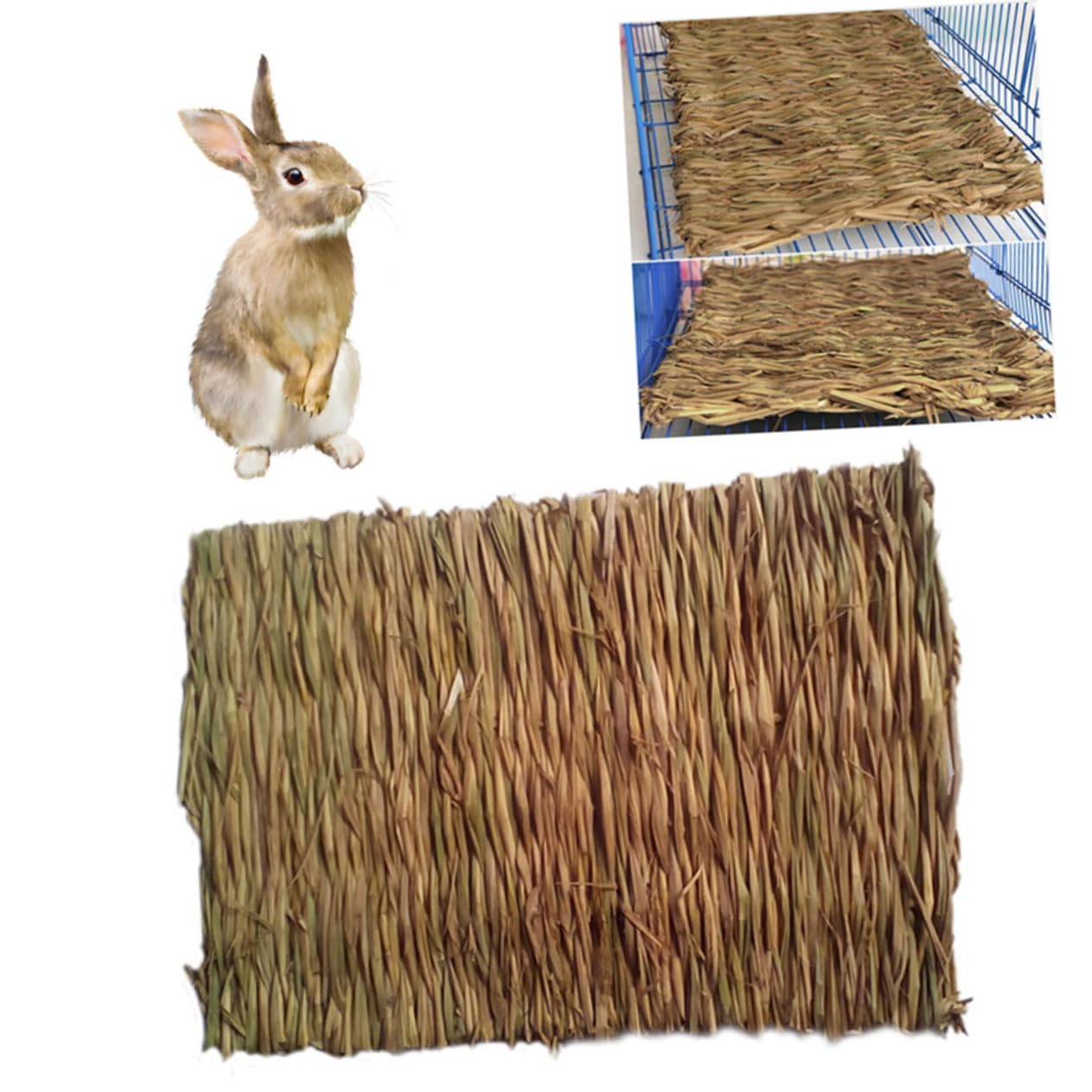 Housoutil 6stücke Pack Essbare Grasmatte Für Haustiere Handgewebt Aus Seegras Für Meerschweinchen Kaninchen Und Kleintiere Sicheres Kauspielzeug Und Schlafunterlage
