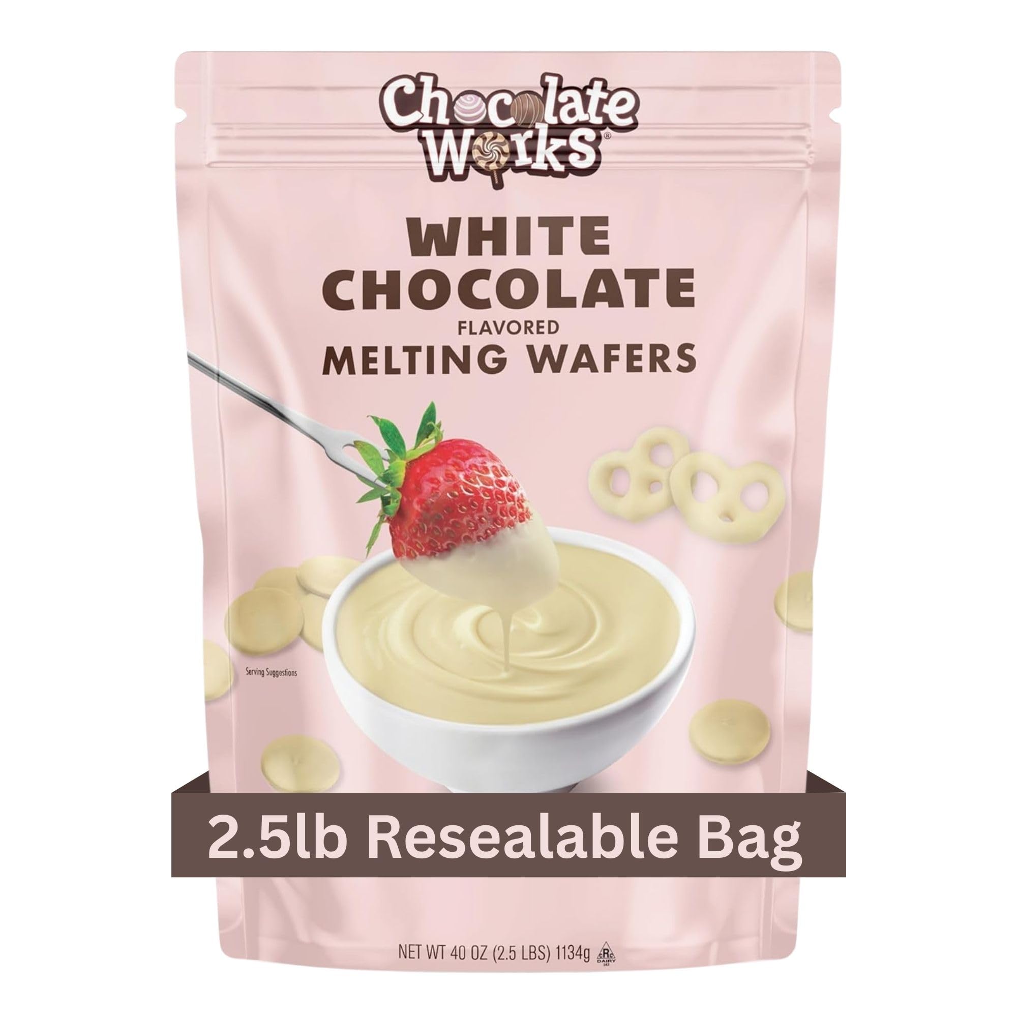 - Chocolate Works Melting Chocolate Parent (2.5 lb (Pack of 1), White Chocolate)