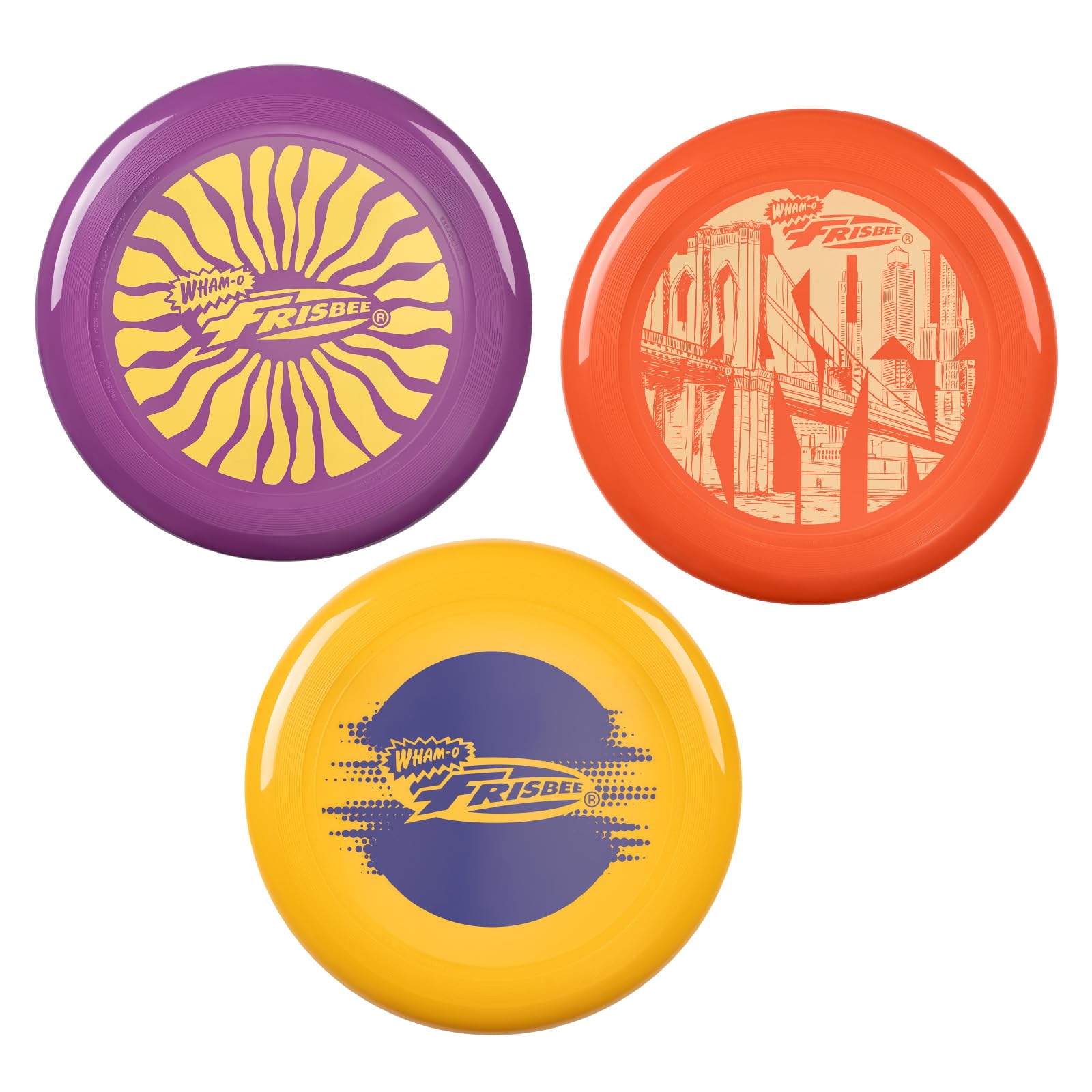 Wham-O Frisbee Cool Flyer Disque Volant, 25.27cm Jouet Léger pour Enfants Adolescents Garçons Filles 5 Ans et Plus, pour Plage Parc Jardin - 130g