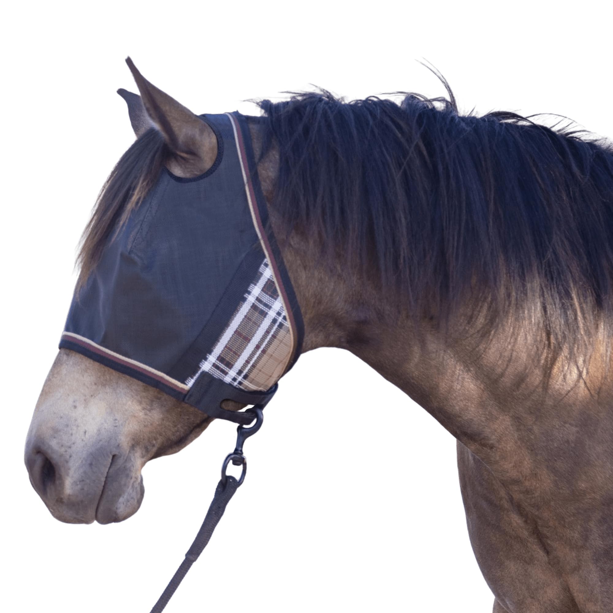 Kensington 90% UV Fly Mask CatchMask UViator - Without Ears & Forelock Freedom Web Trim Size: Medium Color: 121 Deluxe Black