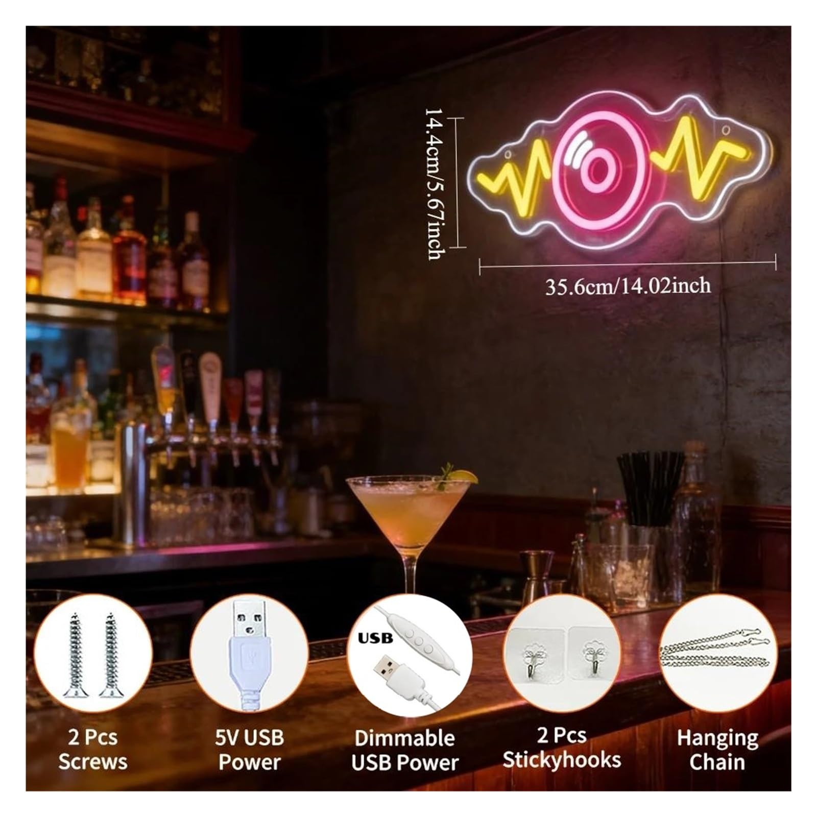 Luci al Neon Da Parete Music Wave Record Insegna Al Neon Per Negozio Di Dischi DJ Booth Retro Lounge Music Room KTV Bar Decorazione Della Parete 7.95x12.01inch