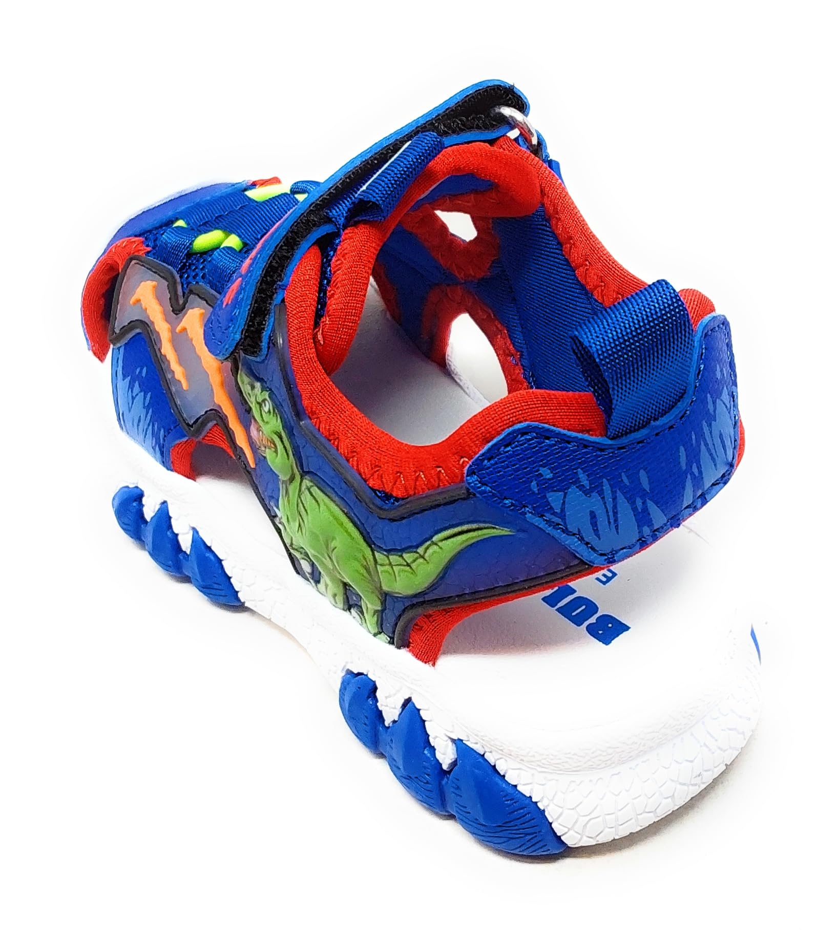 Bull Boys Sandali Sportivi per Bambini con audio Dinosauro T-Rex,Blu Royal,Strappo,Modello DNCR5190
