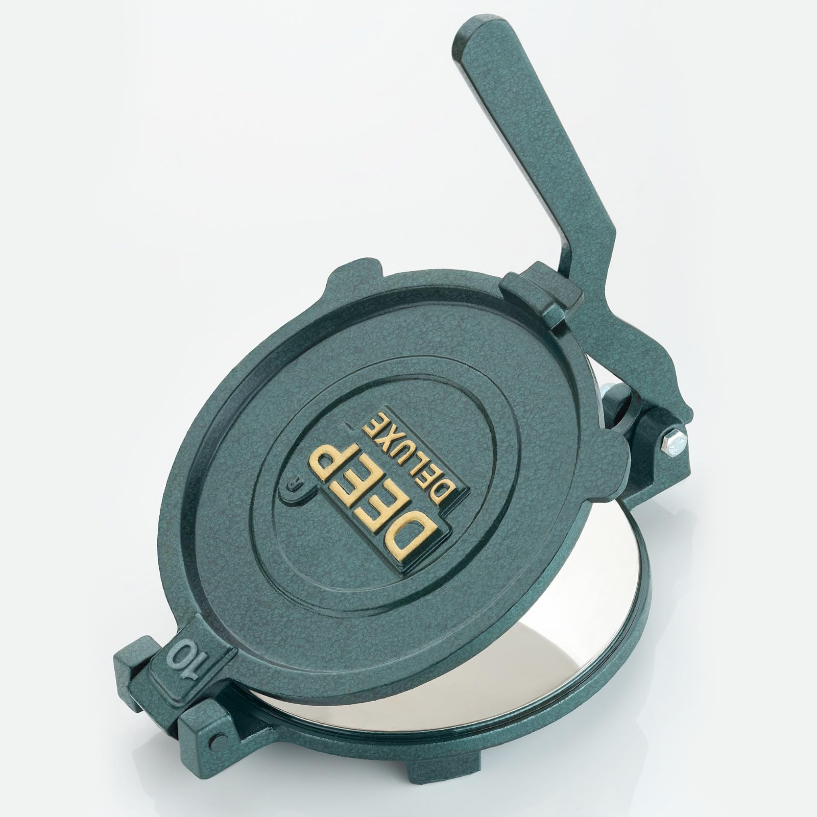 deep cast iron roti maker machine | 24cm | chapati maker machine | puri press maker | manual | stainless steel plates | traditional | kitchen utensil for roti, chapati, puri, papad, khakhra maker