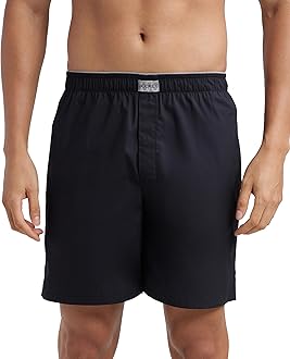 MC10 Men's Super Combed Mercerized Cotton Woven Fabric Boxer Shorts