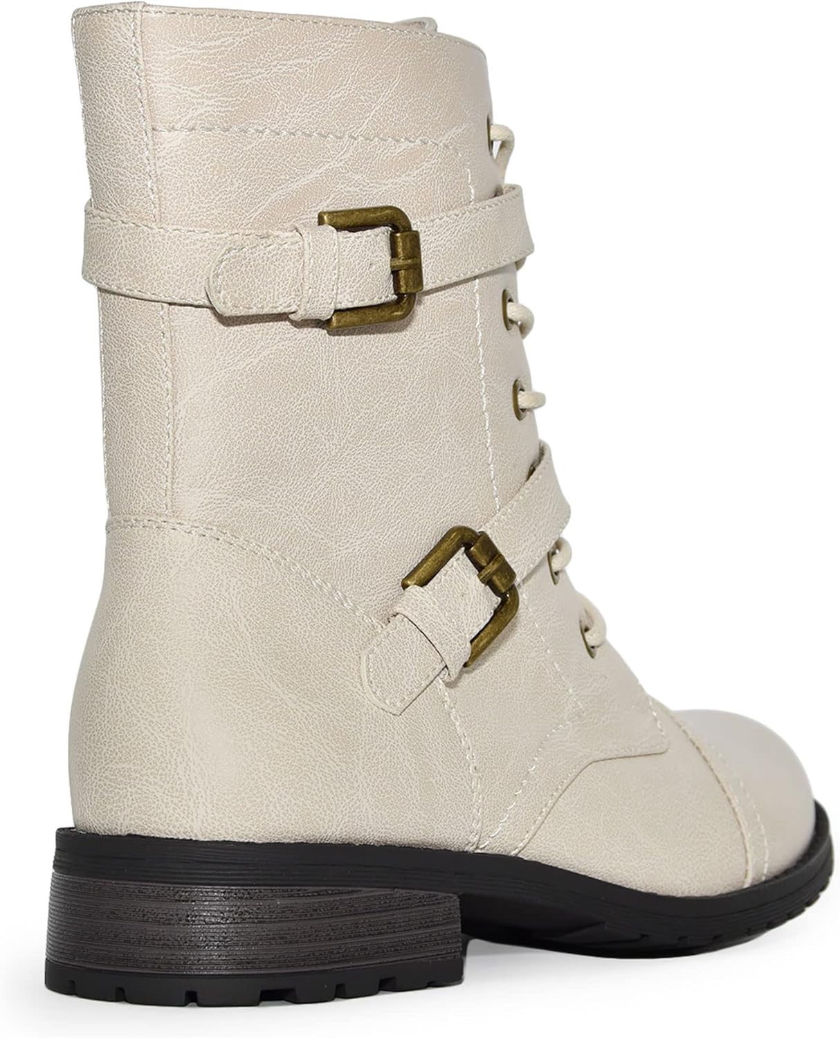 Wild Diva Timberly Women's Fashion Lace Up Buckle Knee High Combat Boots - Image 6